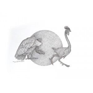 Ishrat Fatima, 11.7 x 16.5 Inch, Pointalism, AC-ISF-004